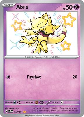 Abra card from SV: Paldean Fates