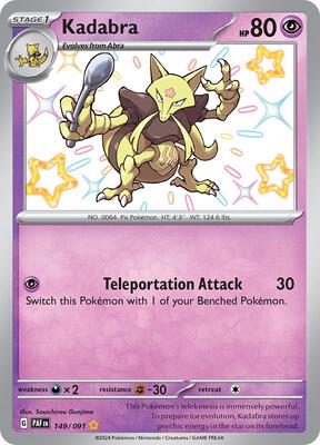 Kadabra card from SV: Paldean Fates