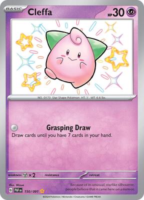 Cleffa card from SV: Paldean Fates