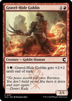 Gravel-Hide Goblin card from Ravnica: Clue Edition