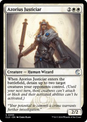 Azorius Justiciar card from Ravnica: Clue Edition