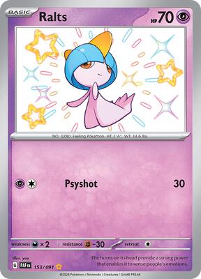 Ralts - 153/091 card from SV: Paldean Fates