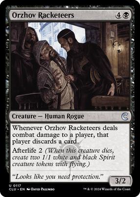 Orzhov Racketeers card from Ravnica: Clue Edition