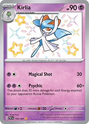 Kirlia - 154/091 card from SV: Paldean Fates