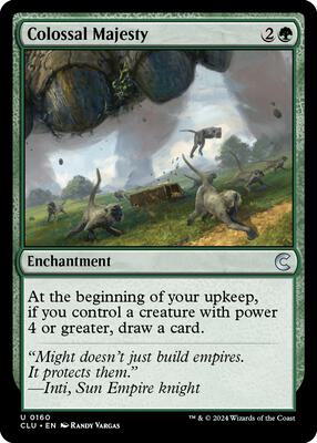 Colossal Majesty card from Ravnica: Clue Edition