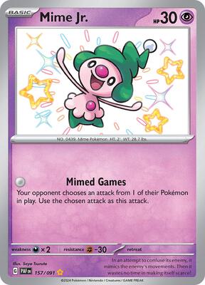 Mime Jr. - 157/091 card from SV: Paldean Fates