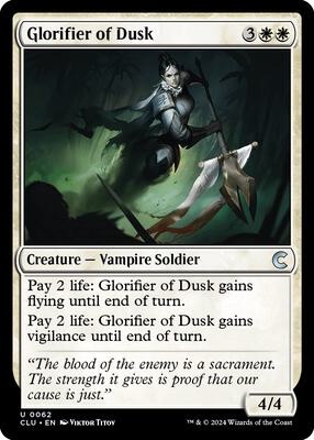 Glorifier of Dusk card from Ravnica: Clue Edition
