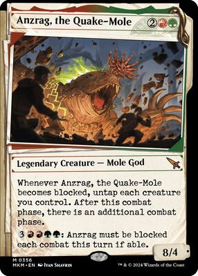 Anzrag, the Quake-Mole (Showcase) card from Murders at Karlov Manor