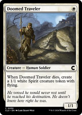 Doomed Traveler card from Ravnica: Clue Edition
