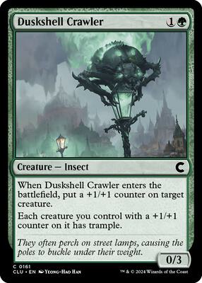 Duskshell Crawler card from Ravnica: Clue Edition