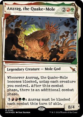 Anzrag, the Quake-Mole (Showcase) (Invisible Ink) card from Murders at Karlov Manor