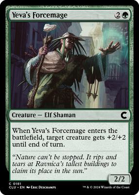 Yeva's Forcemage card from Ravnica: Clue Edition