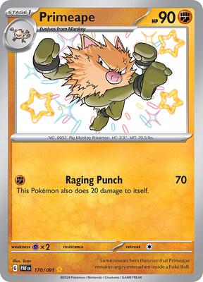 Primeape - 170/091 card from SV: Paldean Fates