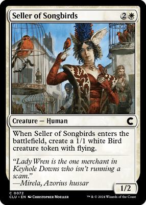 Seller of Songbirds card from Ravnica: Clue Edition
