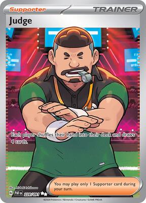 Judge card from SV: Paldean Fates