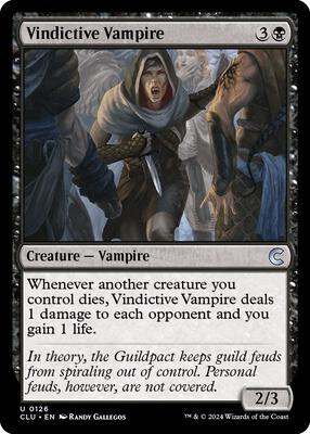 Vindictive Vampire card from Ravnica: Clue Edition