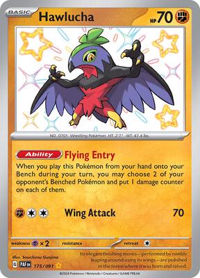 Hawlucha card from SV: Paldean Fates