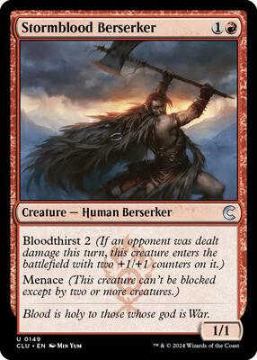 Stormblood Berserker card from Ravnica: Clue Edition