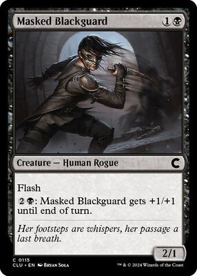 Masked Blackguard card from Ravnica: Clue Edition