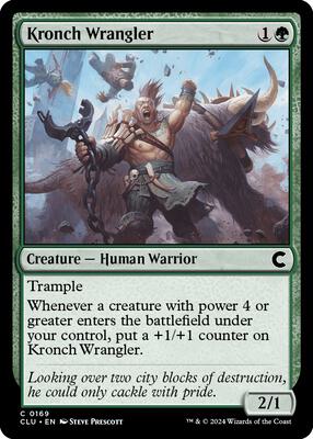 Kronch Wrangler card from Ravnica: Clue Edition
