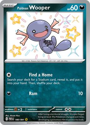 Paldean Wooper - 180/091 card from SV: Paldean Fates