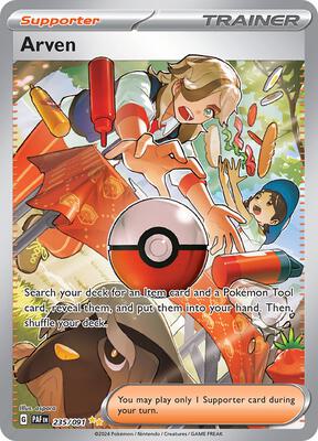 Arven card from SV: Paldean Fates