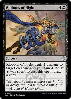 Ribbons of Night card from Ravnica: Clue Edition