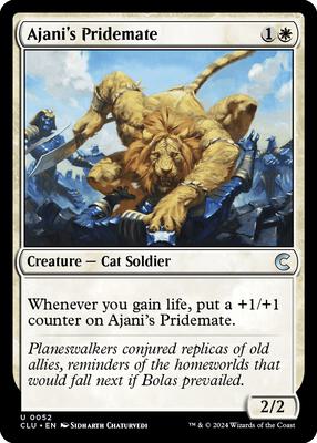 Ajani's Pridemate card from Ravnica: Clue Edition
