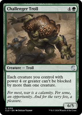 Challenger Troll card from Ravnica: Clue Edition