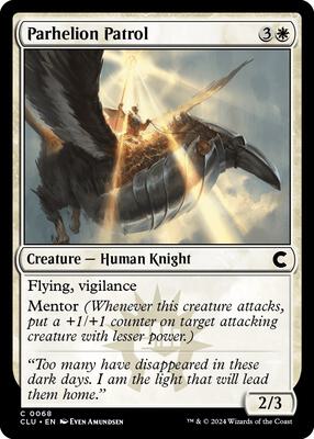 Parhelion Patrol card from Ravnica: Clue Edition