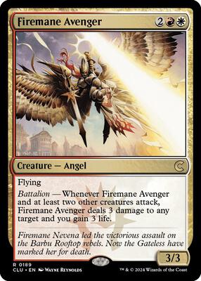 Firemane Avenger card from Ravnica: Clue Edition