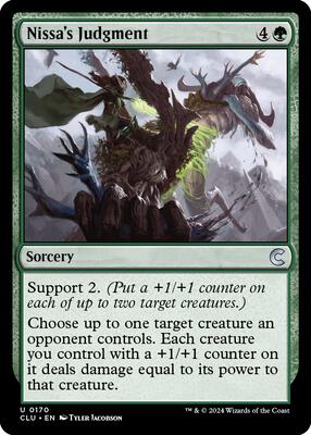 Nissa's Judgment card from Ravnica: Clue Edition