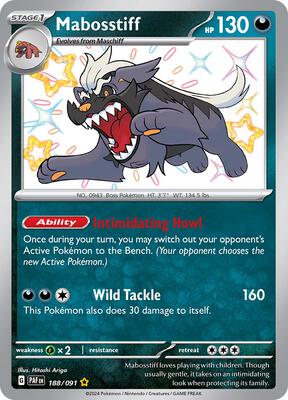 Mabosstiff - 188/091 card from SV: Paldean Fates