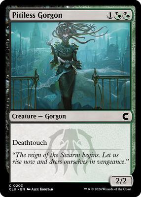Pitiless Gorgon card from Ravnica: Clue Edition