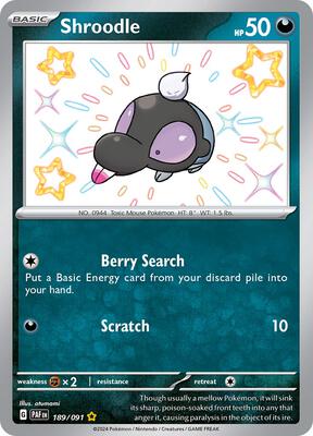 Shroodle - 189/091 card from SV: Paldean Fates