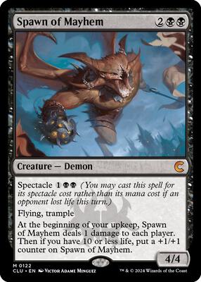 Spawn of Mayhem card from Ravnica: Clue Edition