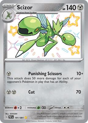 Scizor card from SV: Paldean Fates