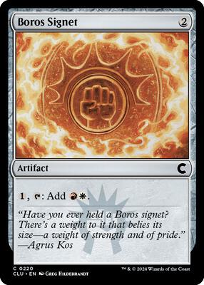Boros Signet card from Ravnica: Clue Edition