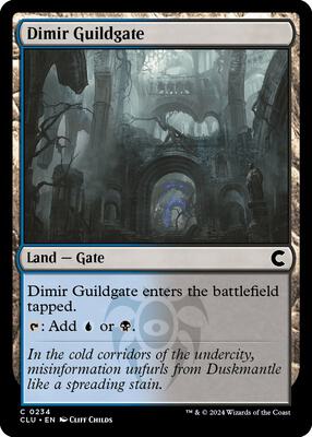 Dimir Guildgate card from Ravnica: Clue Edition