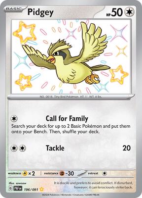 Pidgey card from SV: Paldean Fates