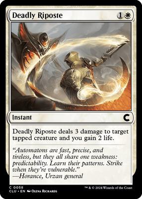 Deadly Riposte card from Ravnica: Clue Edition
