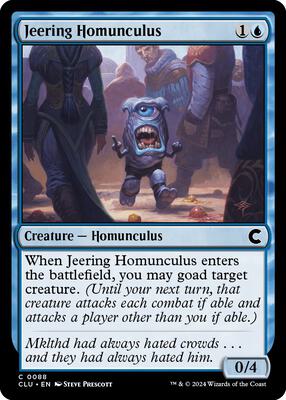 Jeering Homunculus card from Ravnica: Clue Edition