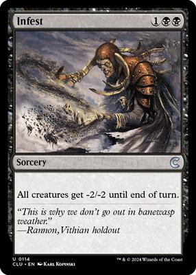 Infest card from Ravnica: Clue Edition