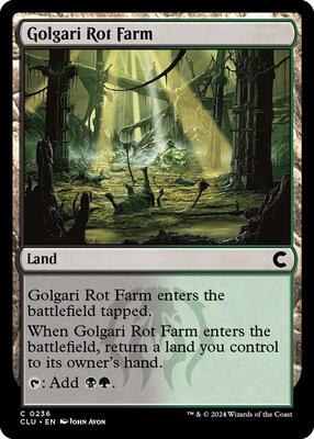 Golgari Rot Farm card from Ravnica: Clue Edition