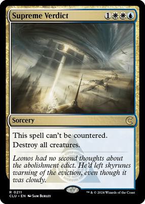 Supreme Verdict card from Ravnica: Clue Edition