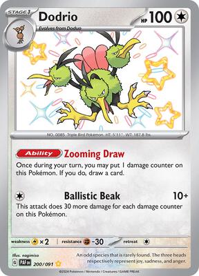 Dodrio card from SV: Paldean Fates