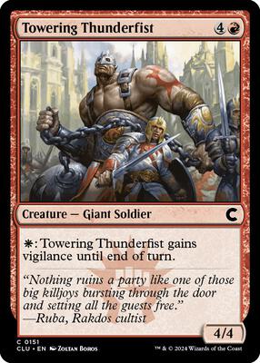 Towering Thunderfist card from Ravnica: Clue Edition