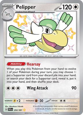 Pelipper card from SV: Paldean Fates