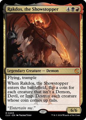 Rakdos, the Showstopper card from Ravnica: Clue Edition