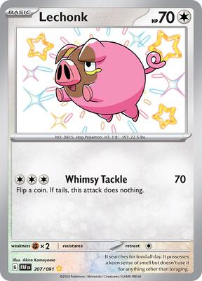 Lechonk - 207/091 card from SV: Paldean Fates
